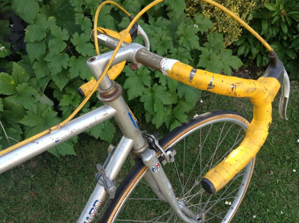 Restoring a vintage bike: image of Cyril Guimard handlebars