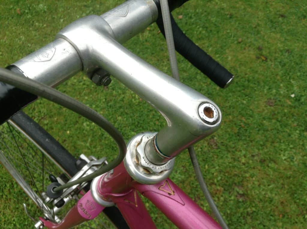 Image of stem on Vintage Mercier bike 