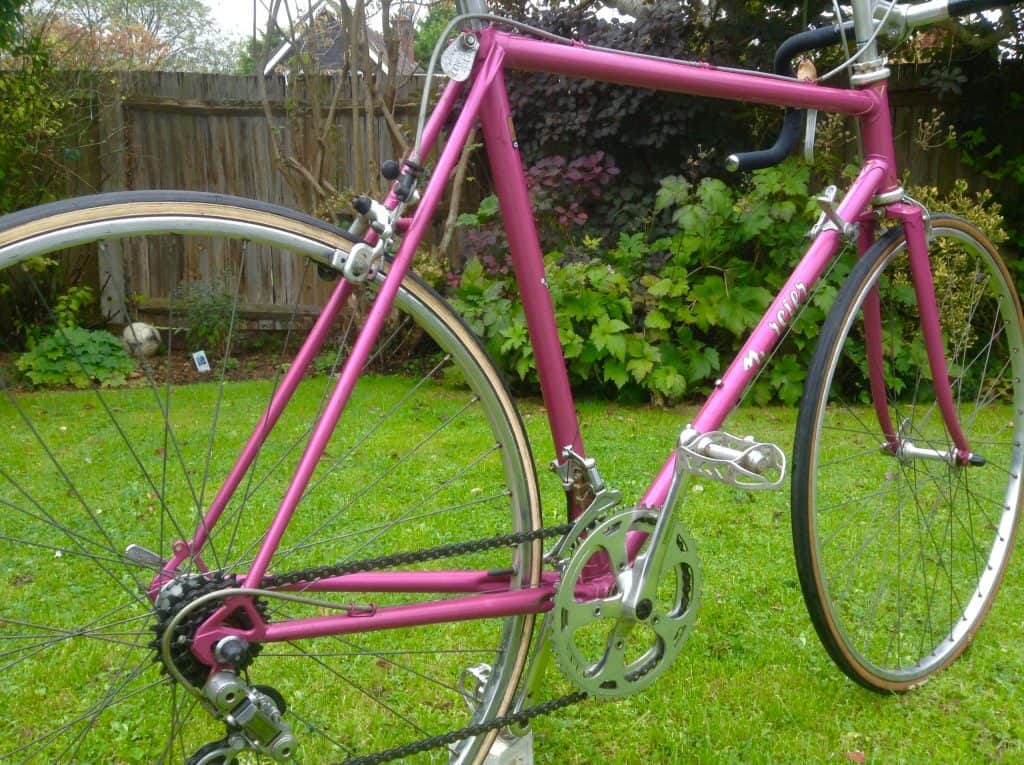 Rear image of Vintage Mercier bike 