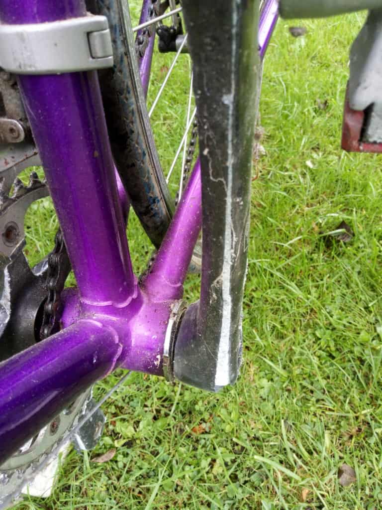 Mystery vintage bike cracked finish on crank