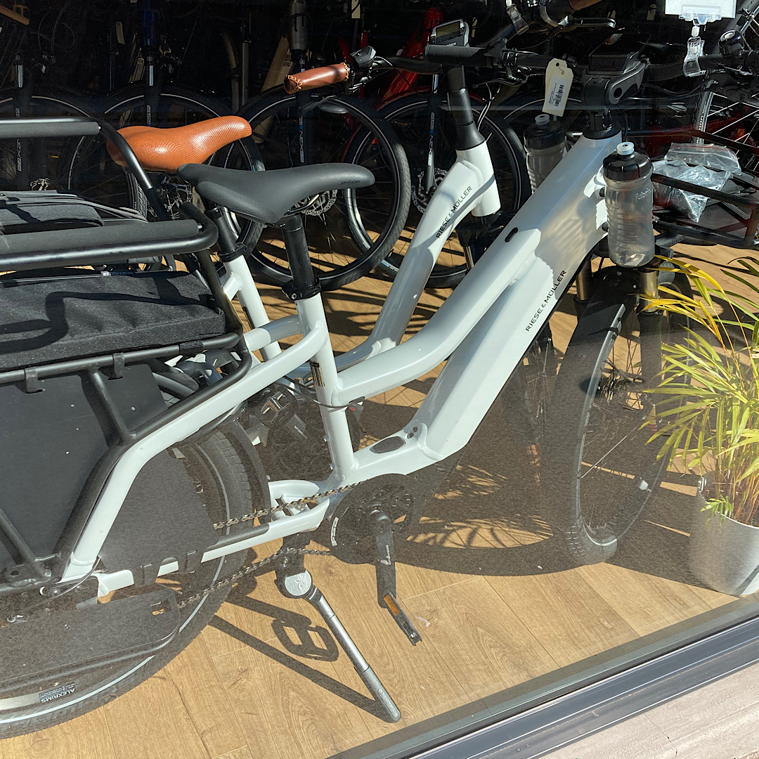Photo of electric bike in shop window