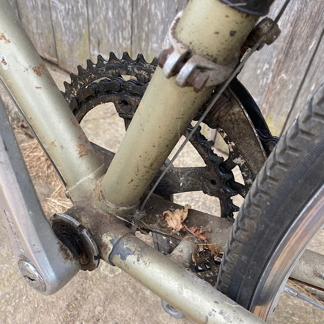 Image of rear side of Raleigh Record Ace crankset