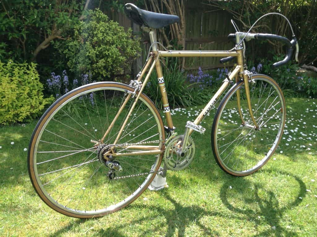 What’s my vintage bike worth? Image of gold Peugeot bike