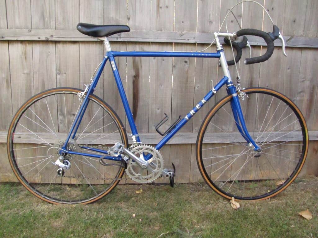 Image of vintage Trek bike drive side