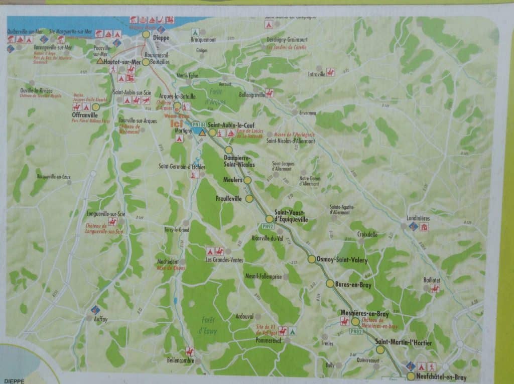 Riding the Avenue Verte image of map