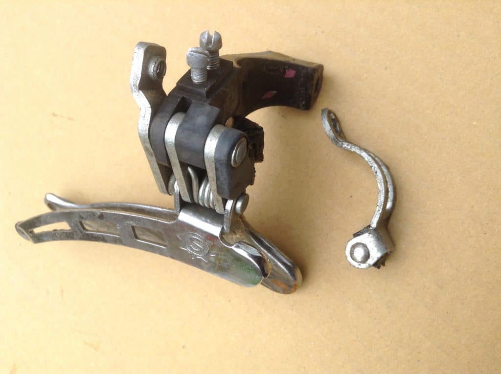 image of broken front derailleur