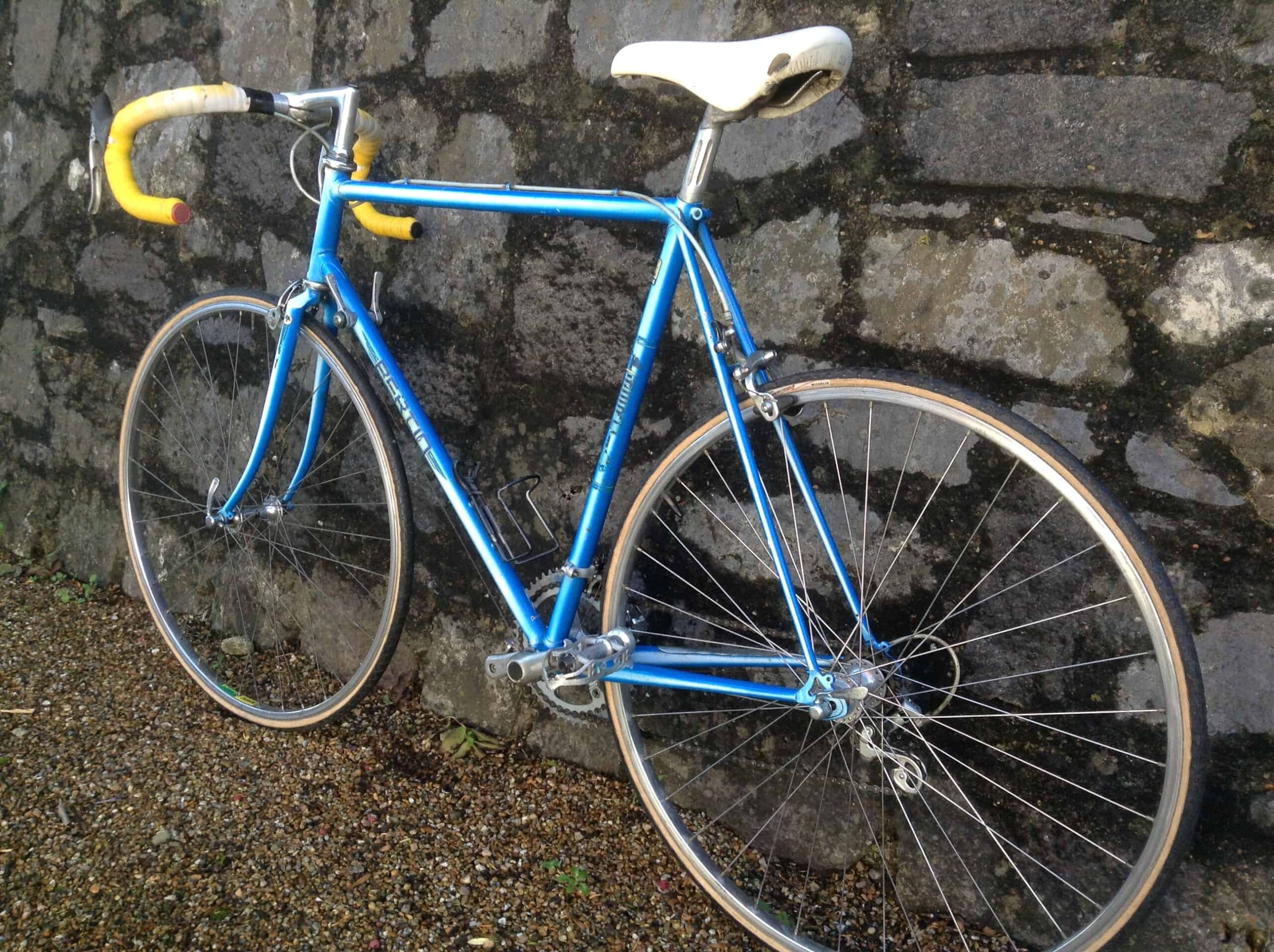 Image of vintage Bertin bike non drive side rear