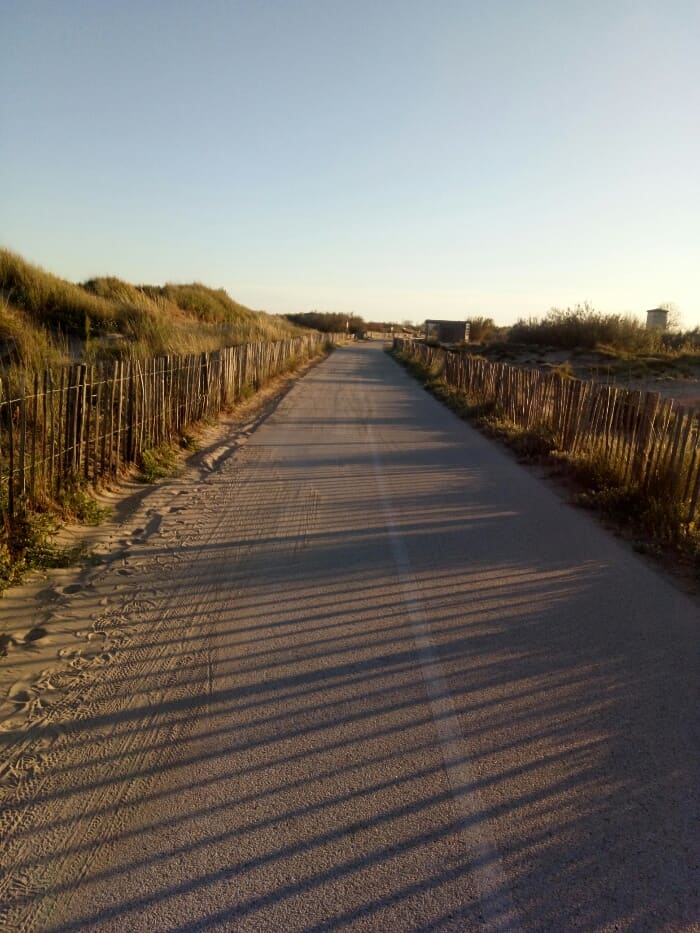 Cycling on the French Mediterranean beach trail