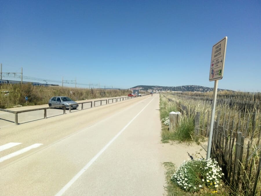 Image of bike trail near Agde France