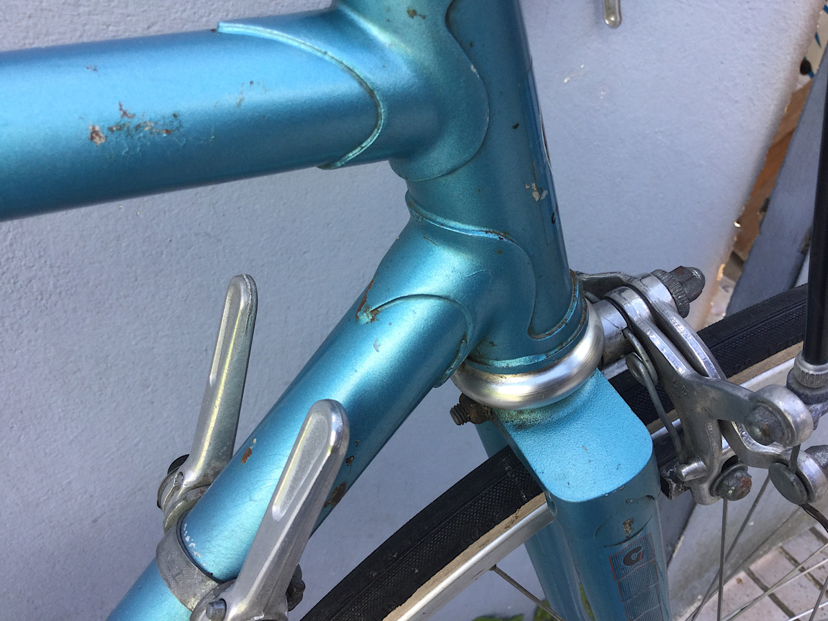 Image of Gitane head tube close up