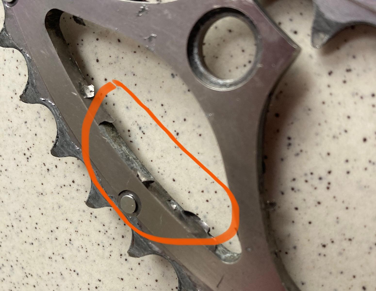 Up close image of the finish of Shimano 600