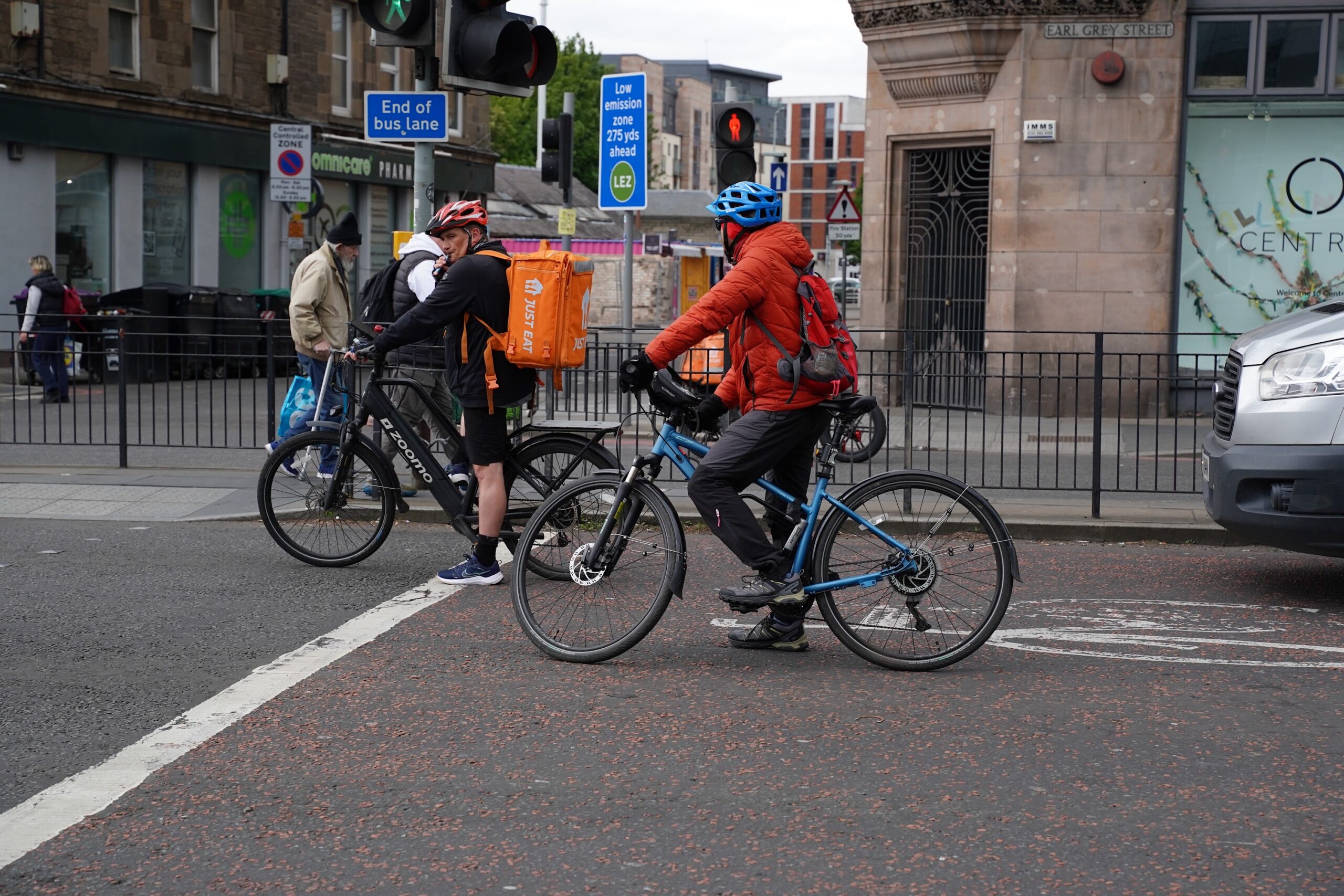 Cyclists in Edinburgh