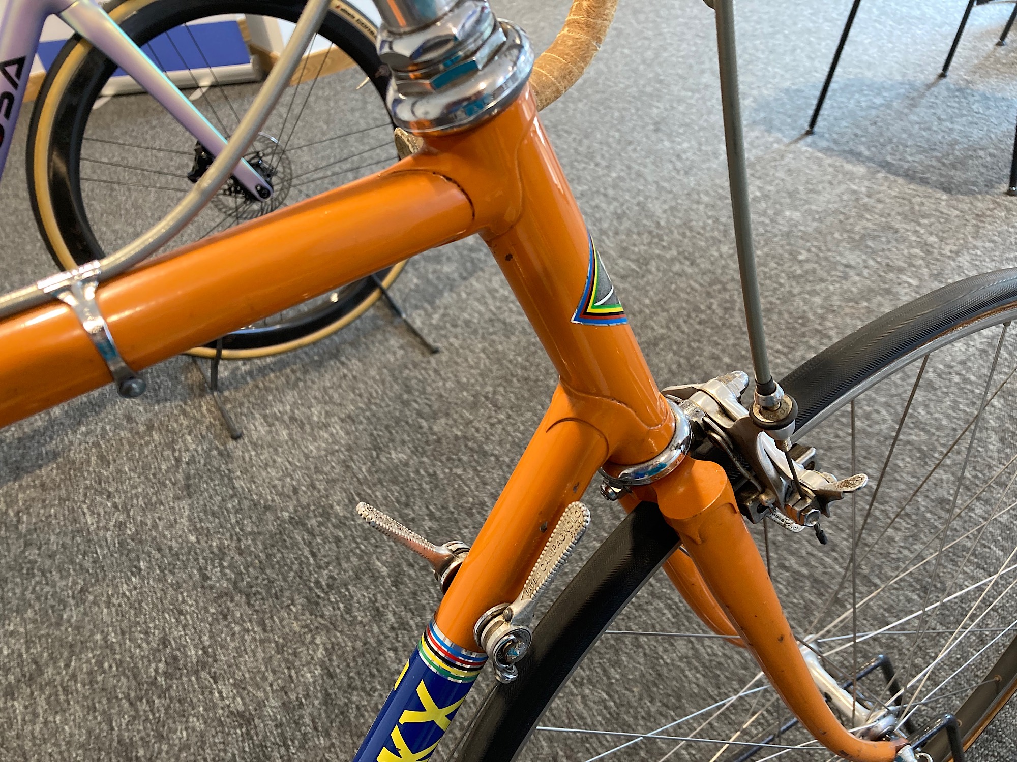 Merckx's 1973 De Rosa Molteni image of head tube