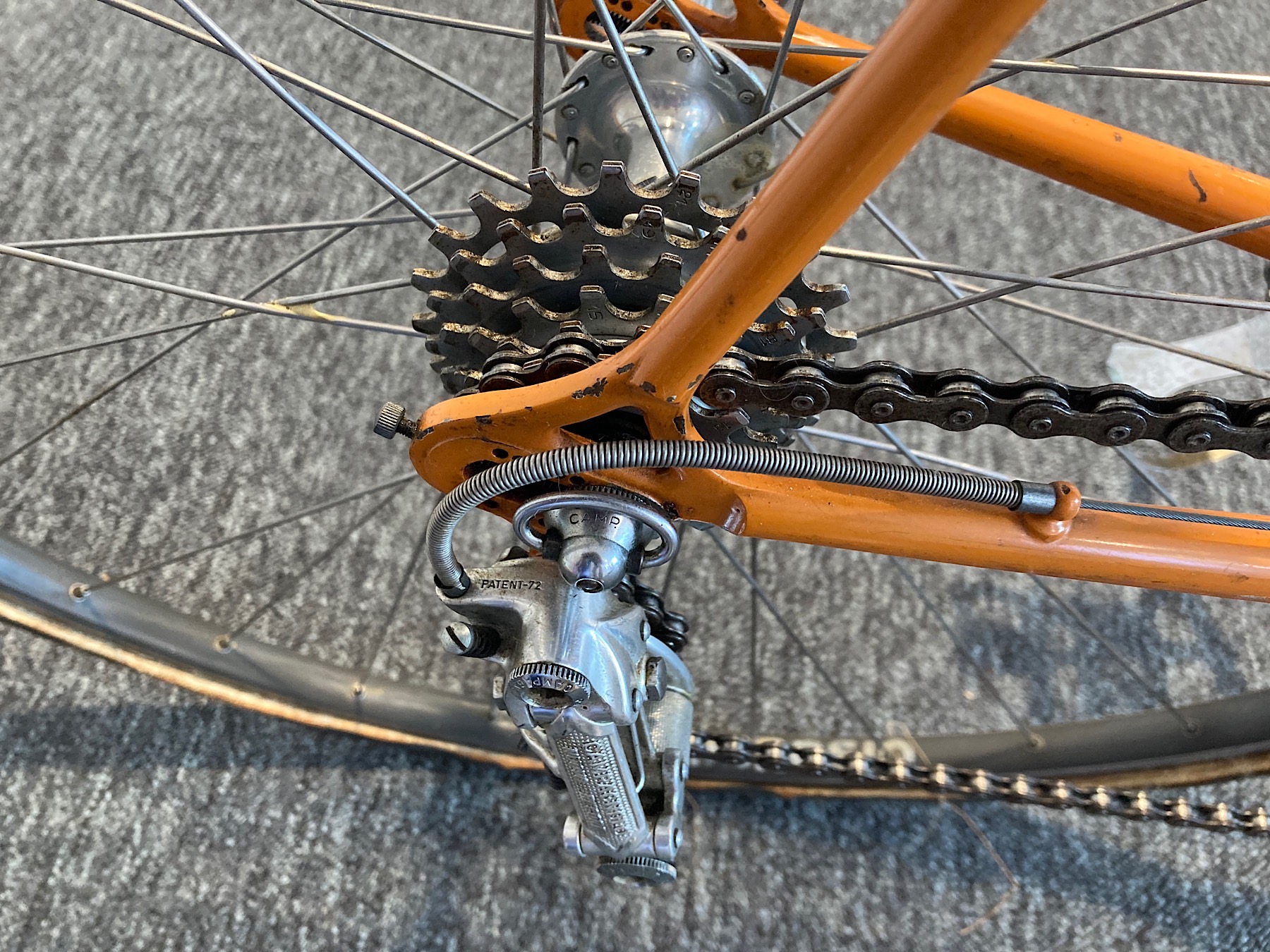 Merckx's 1973 De Rosa Molteni image of freewheel