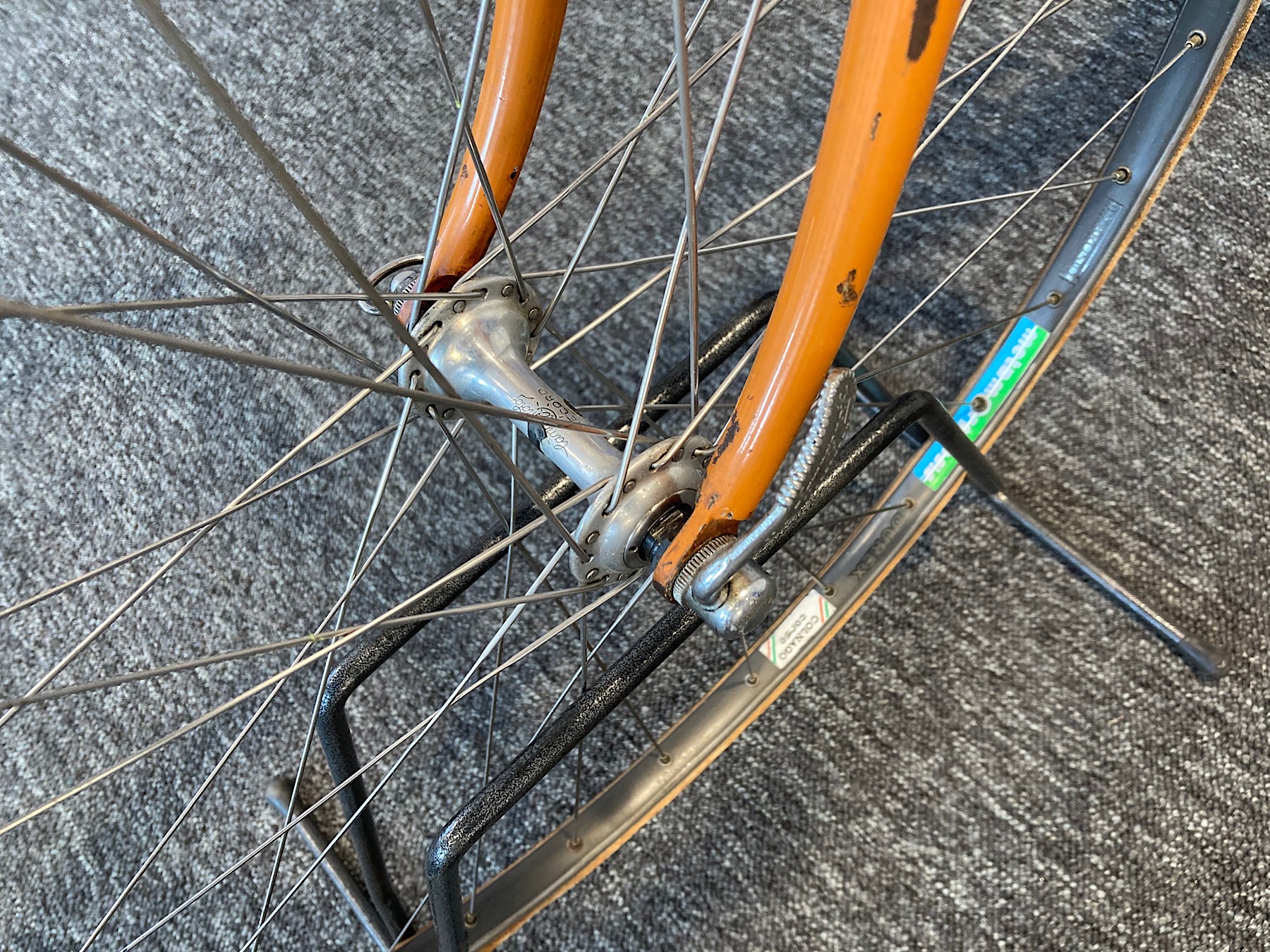 Merckx's 1973 De Rosa Molteni image of front hub